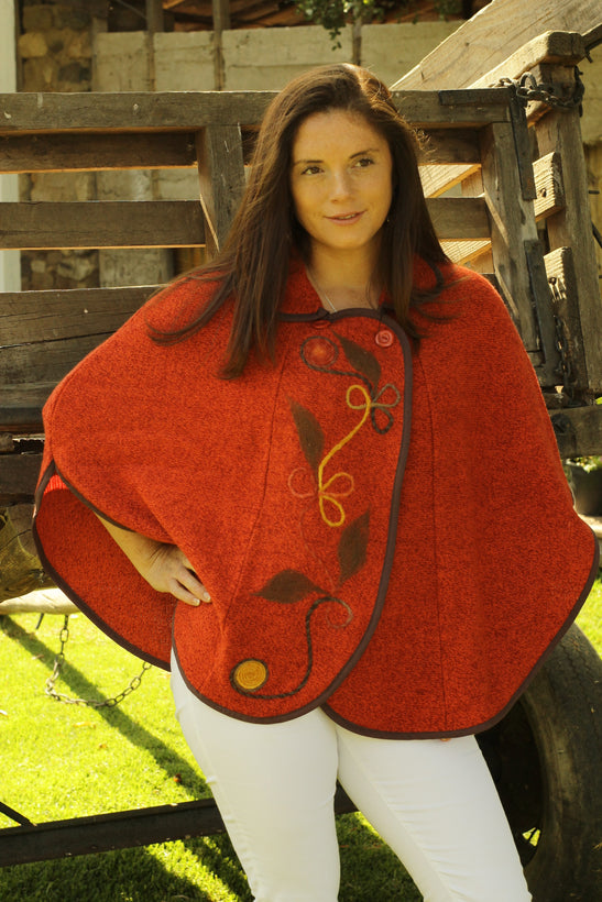 Felt Embroidered Cape