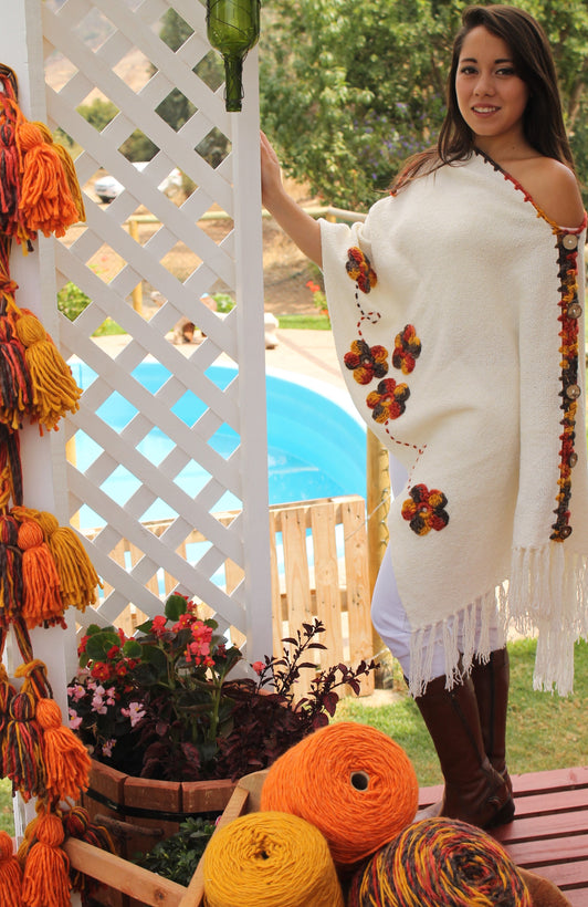 Boat Neck Fringe Poncho