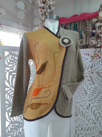 Cardigan Bi Color Embroidery