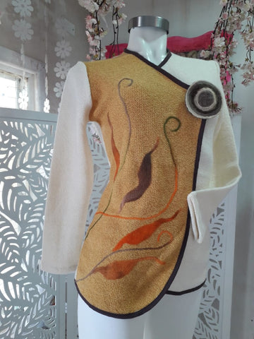 Cardigan Bi Color Embroidery