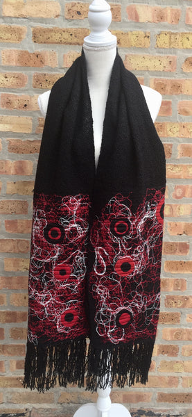 Fringed Shawl Embroidered Mandalas