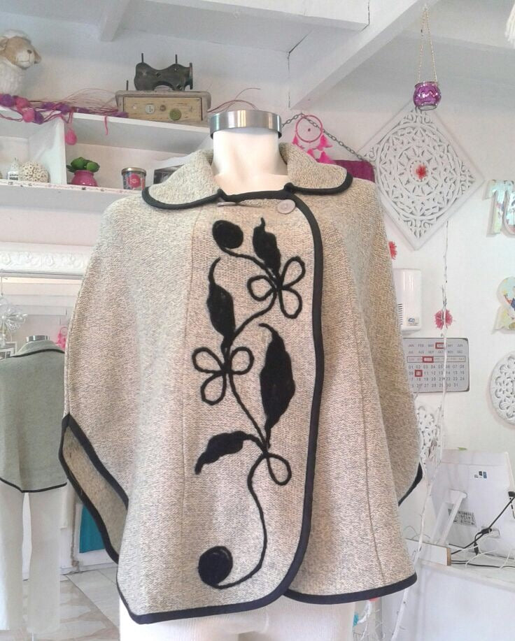Felt embroidered Cape