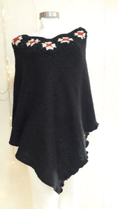 V Neck Granny Square Poncho