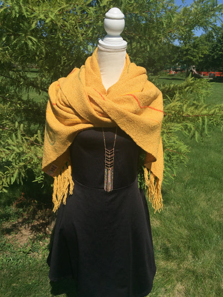 Fringed Shawl Mandalas Embroidered