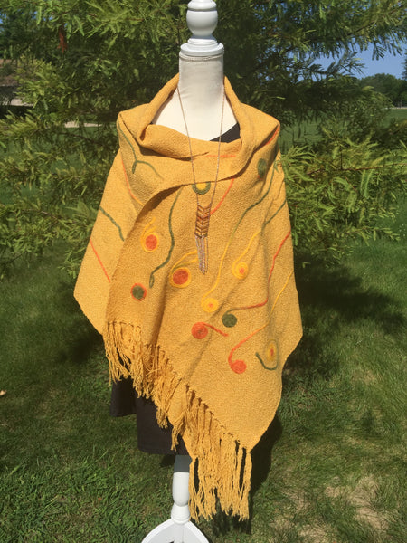 Fringed Shawl Mandalas Embroidered