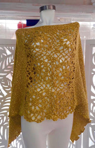 Side granny square Poncho