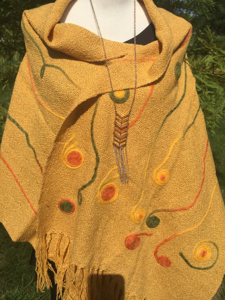 Fringed Shawl Mandalas Embroidered